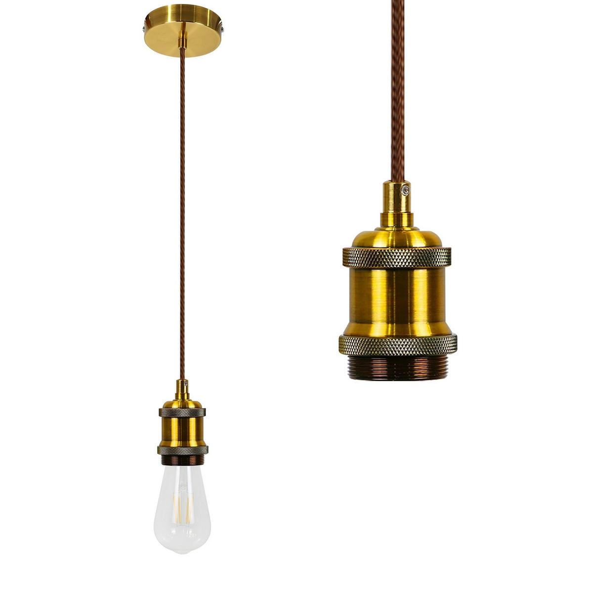 PENDELLEUCHTE Natascha 10/10/130 cm - Messingfarben, Metall (10/10/130cm) - Nettlife