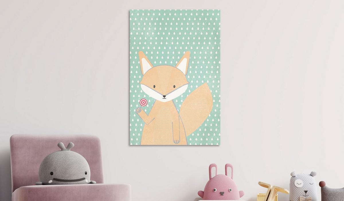KUNSTDRUCK Grün 80/120 cm - Braun/Grün, Textil (80/120cm) - KUNSTLOFT