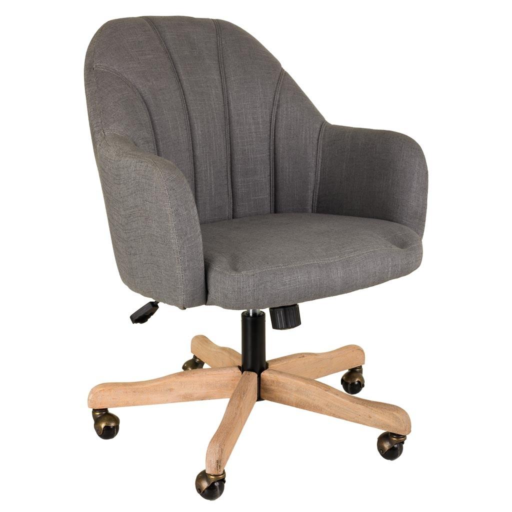 BÜROSTUHL gepolstert 63x54x40/87 cm - Grau, Holz (63/87/54cm) - Wanderlust