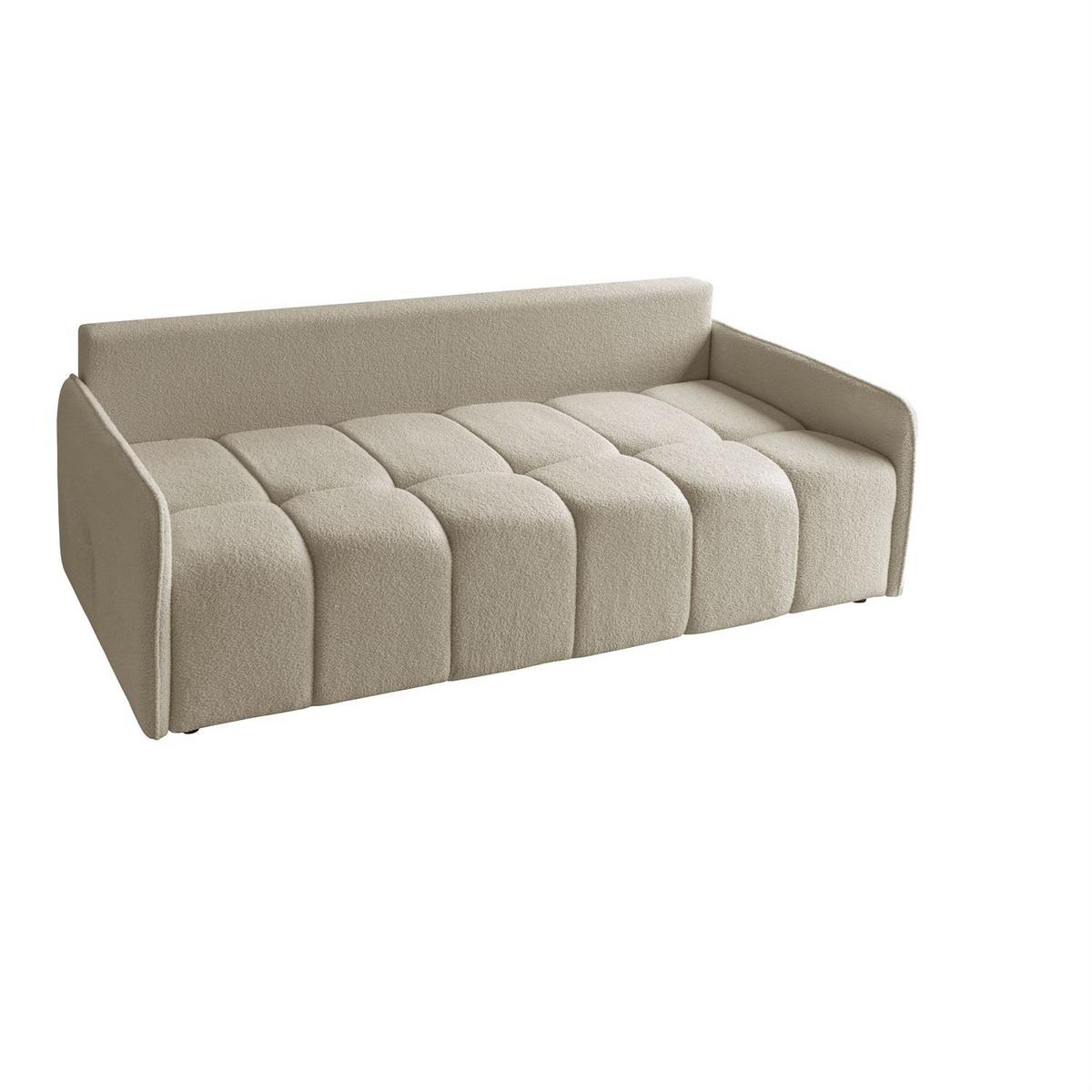 SCHLAFSOFA Morena, zweisitzig, mit Schlaffunktion, Quelle 16 - Ecru, Textil (207/90/90cm) - Lookway