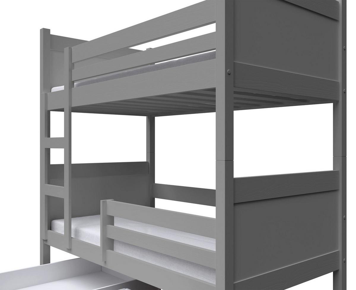 ETAGENBETT Frello 80x180 cm - Grau, Holz (80/180cm) - Selsey