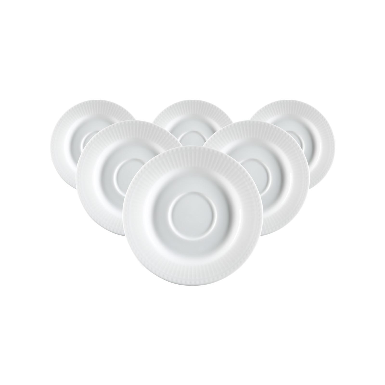 KAFFEEUNTERTASSEN Sofia weiß ø 15,5 cm 6er Set - Weiß, Keramik (15.5cm) - Ritzenhoff Breker