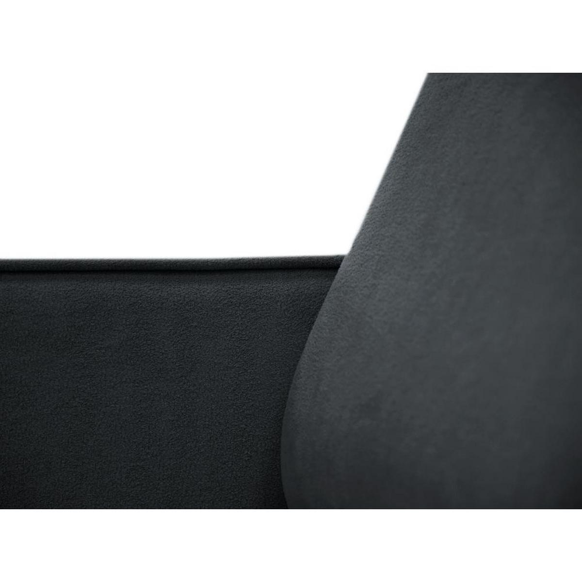 ECKSOFA ohne Schlaffunktion Pedro L dunkelgrau links - Dunkelgrau/Schwarz, Kunststoff/Textil (267/170cm) - Beautysofa