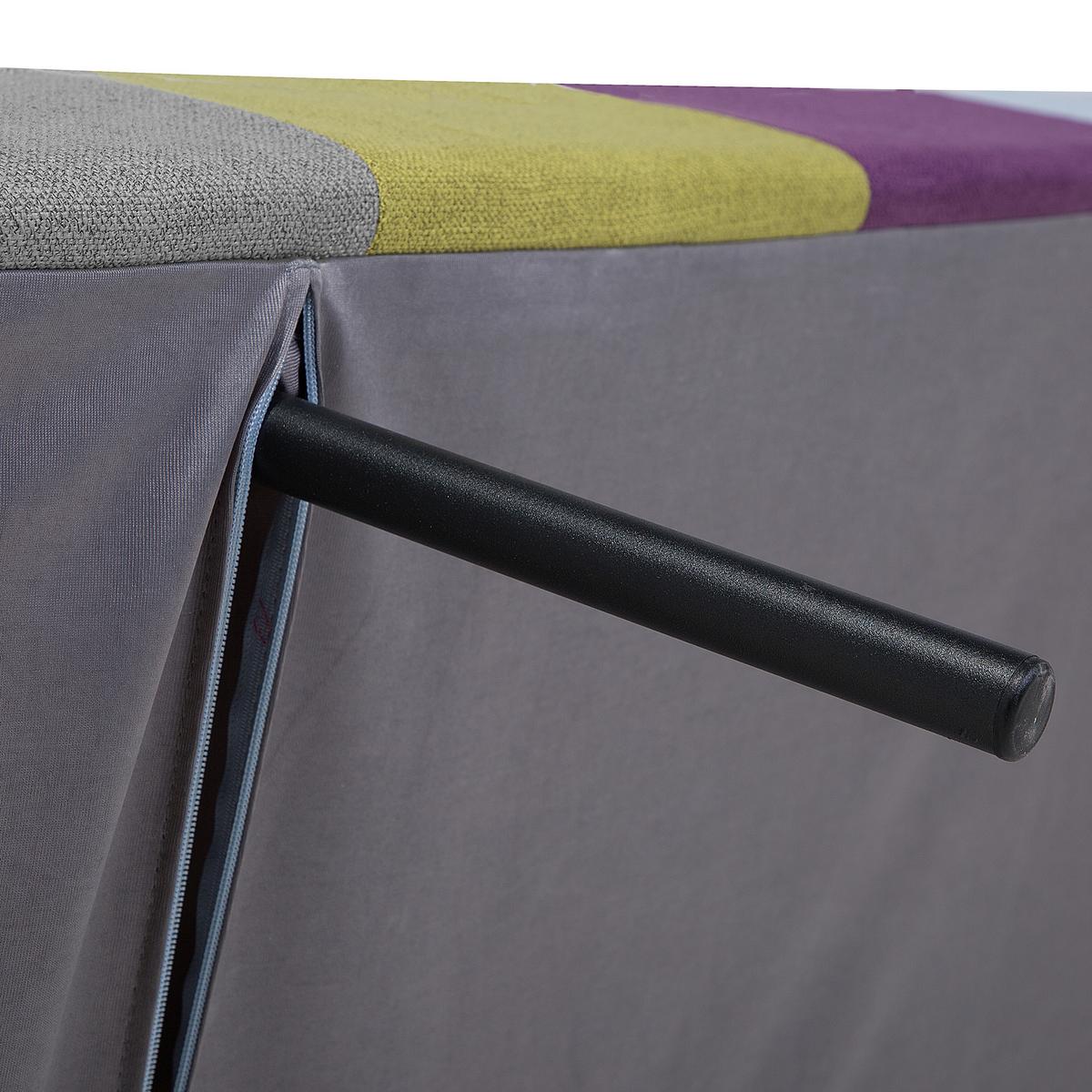 3-SITZER-SCHLAFSOFA Polsterbezug Bunt Ingaro - Hellblau, Textil (182/86/79cm) - Beliani