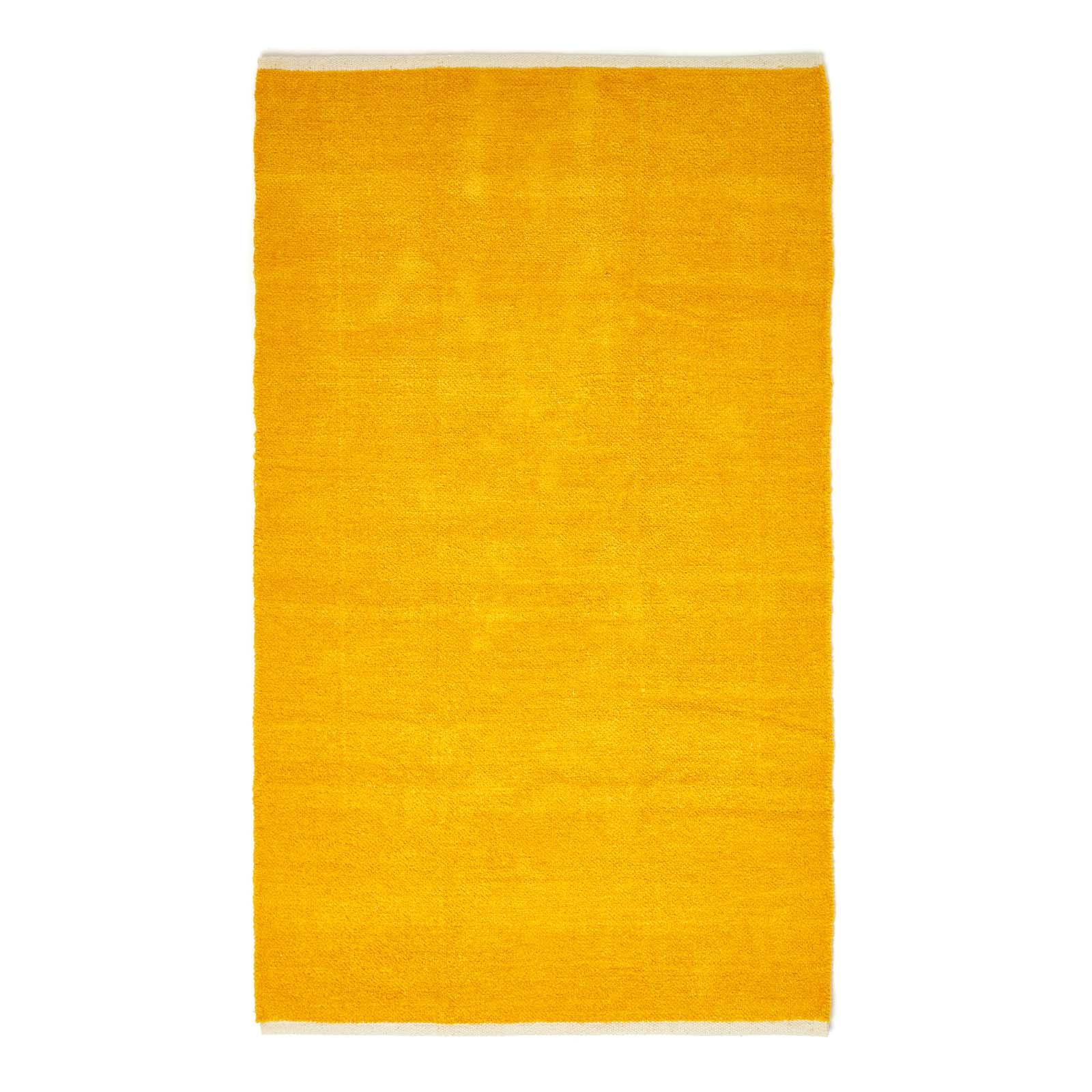 HANDWEBTEPPICH Chenille 60/100 cm - Currygelb, Textil (60/100cm) - Homescapes