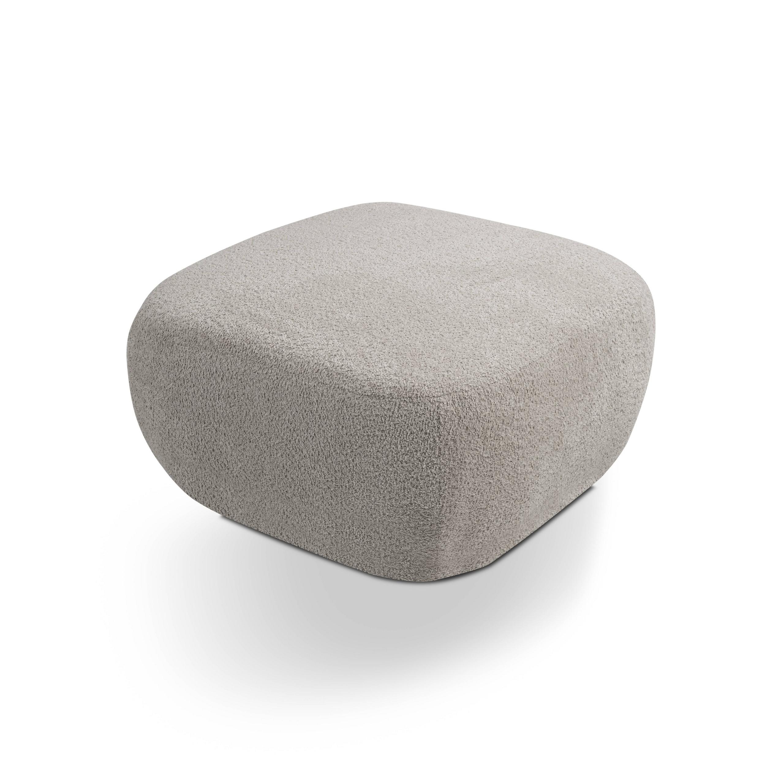 POLSTERHOCKER AMICO Modern Sitzhocker, Fußhocker Grau - Grau, Holzwerkstoff/Kunststoff (75/39/75cm) - MASSENO