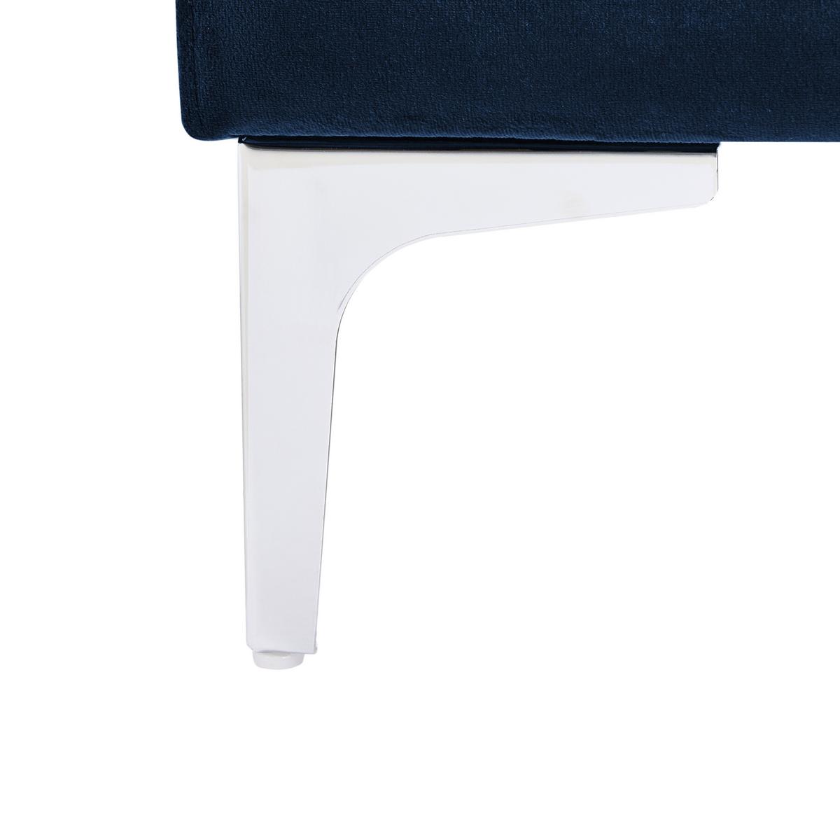 OTTOMANE Evja 85/85/48 cm - Blau, Textil (85/48/85cm) - Beliani