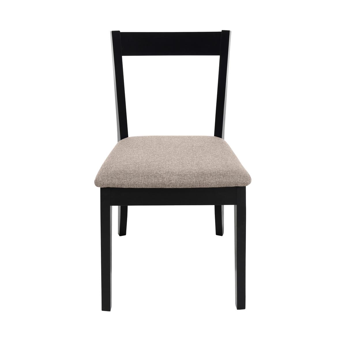 STUHL Moden mit schwarzen Holzbeinen, Polsterstuhl, Beige - Beige/Schwarz, Holz (45/84/45cm) - Beautysofa