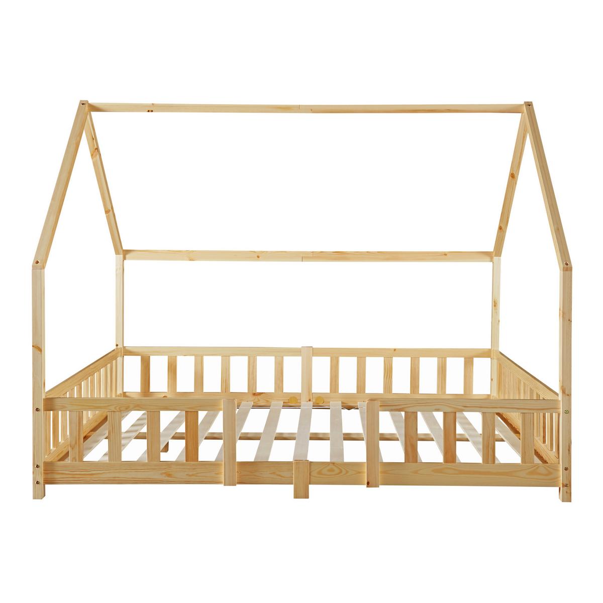 HAUSBETT Sisimiut - Naturfarben, Holz (120/200cm) - [en.casa]