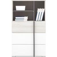 KOMMODE BERGAMO 60/100/40cm mit 3 Schubladen Türen Eichefarben - Eichefarben, Holzwerkstoff (60/100/40cm) - MASSENO