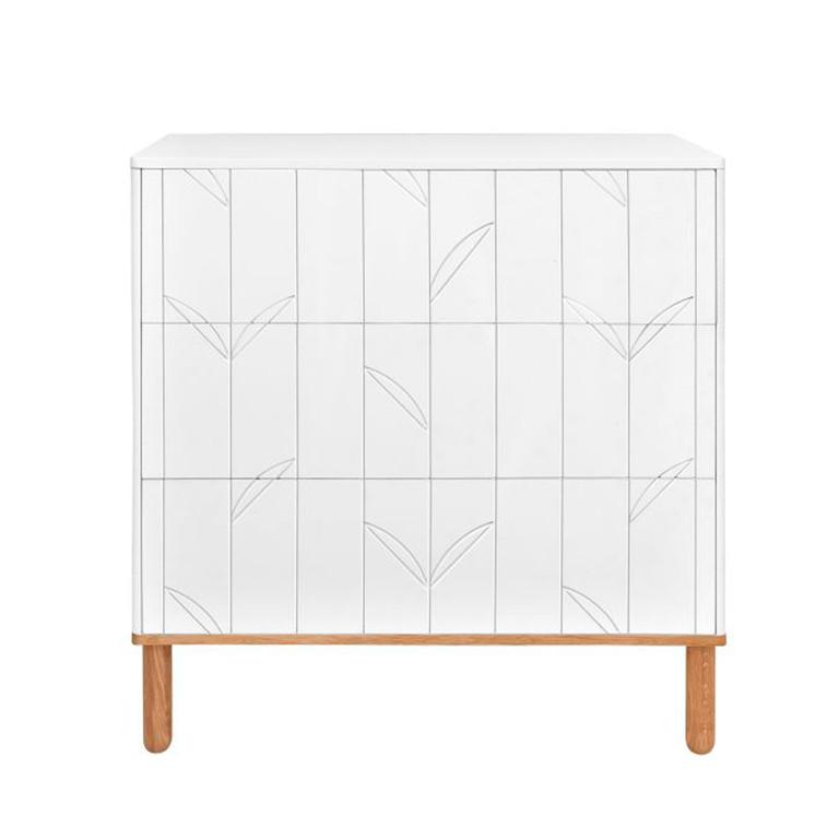 KINDERKOMMODE Weiß und Holz - Weiß, Holzwerkstoff (90/91/50cm) - Petits-meubles
