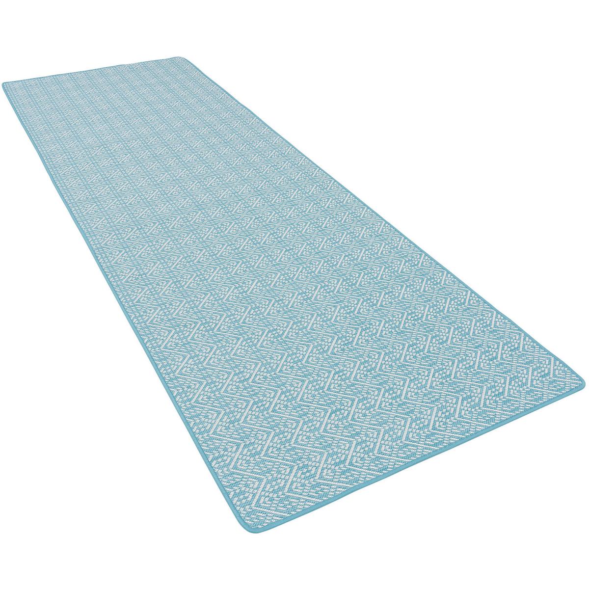 IN- UND OUTDOOR TEPPICH LÄUFER BEIDSEITIG CAPE COD - Hellblau, Textil (80/160cm) - Snapstyle