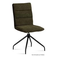 ESSZIMMERSTUHL drehbar (8er-Set) Donata 47x92x60 Schwarz/Khaki - Dunkelgrün/Schwarz, Kunststoff (60/92/47cm) - 58aufmkessel