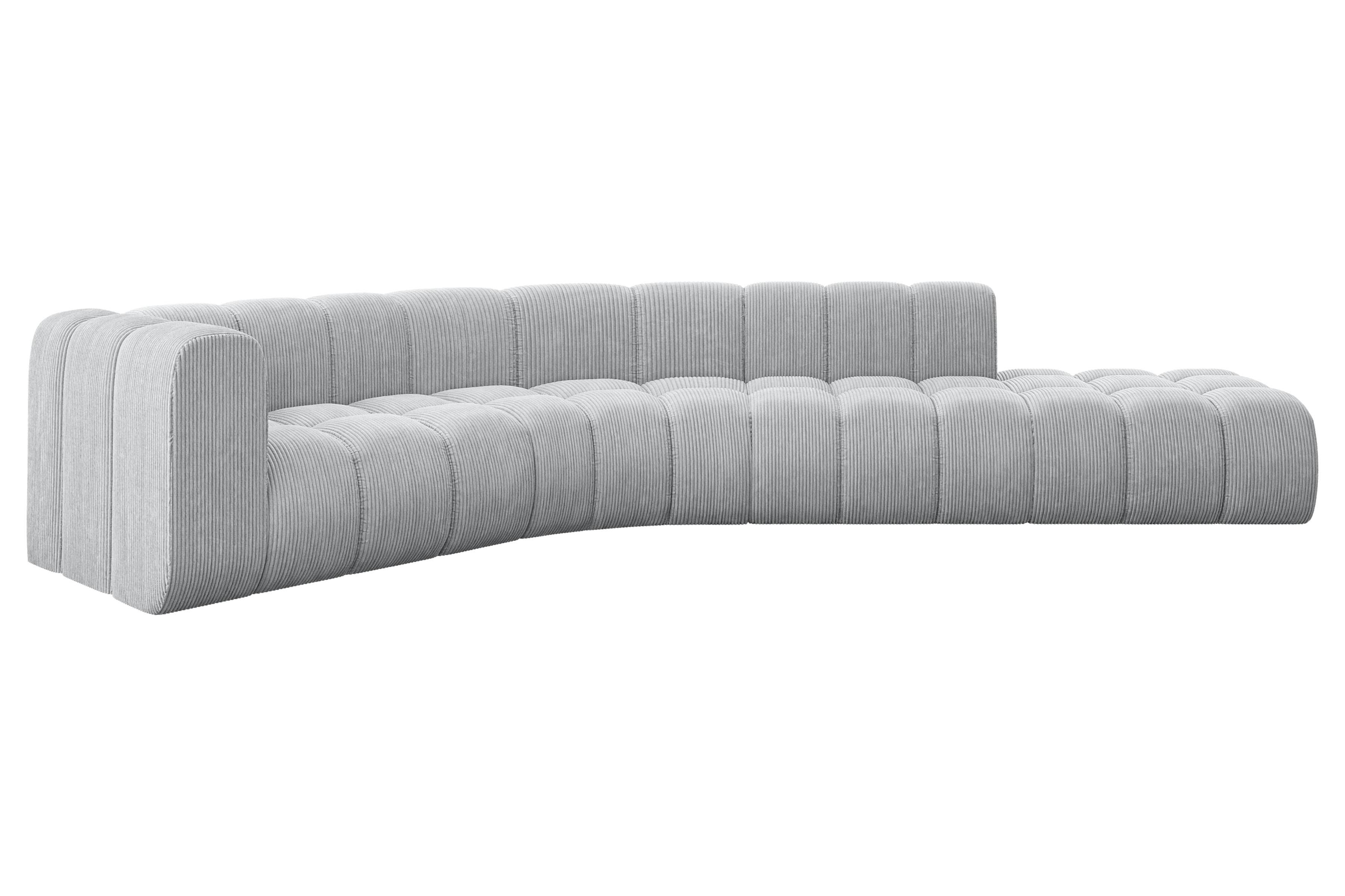 ECKSOFA modulares Sofa Tilmo-L1 - 399x194x70 cm Grau - Grau, Holzwerkstoff/Textil (399/194cm) - ALTDECOR
