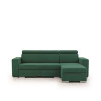 ECKSOFA Canton In Camelia - Grün, Holzwerkstoff/Textil (260/173cm) - Fun Möbel