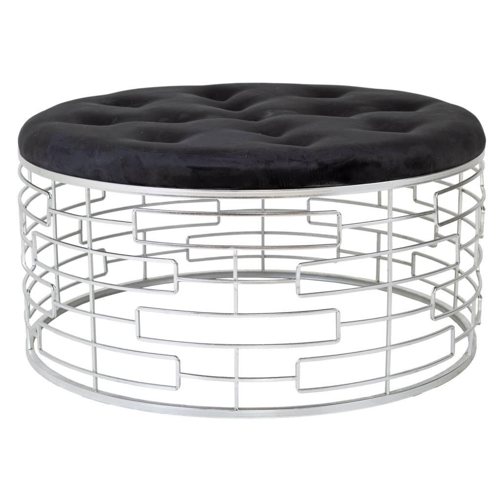 HOCKER aus Metal D92x47 cm - Silberfarben, Metall (91.5/47/91.5cm) - Wanderlust