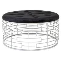HOCKER aus Metal D92x47 cm - Silberfarben, Metall (91.5/47/91.5cm) - Wanderlust