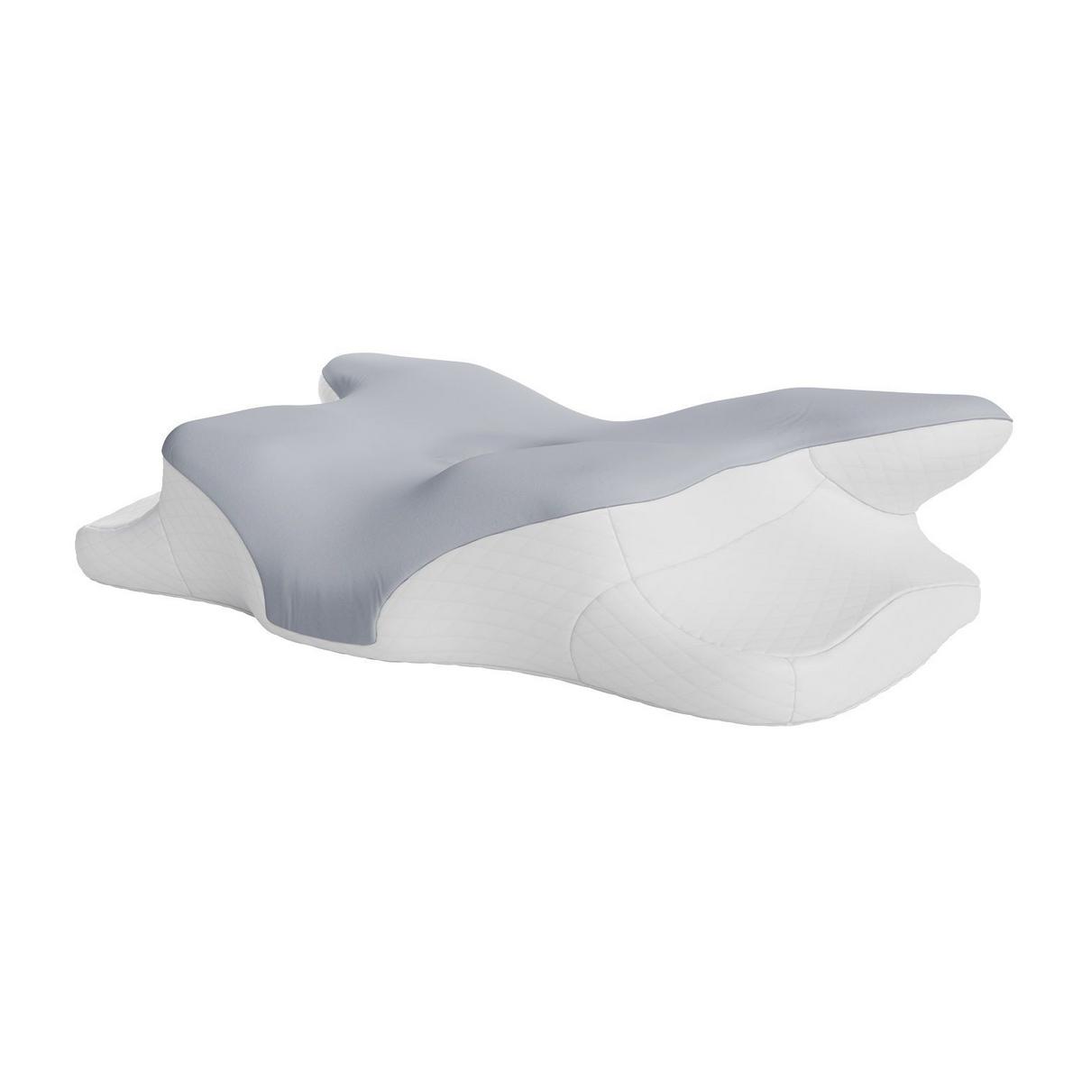 NACKENKISSEN weiß / grau (1er-Set) - Weiß, Textil (41/63cm) - Juskys