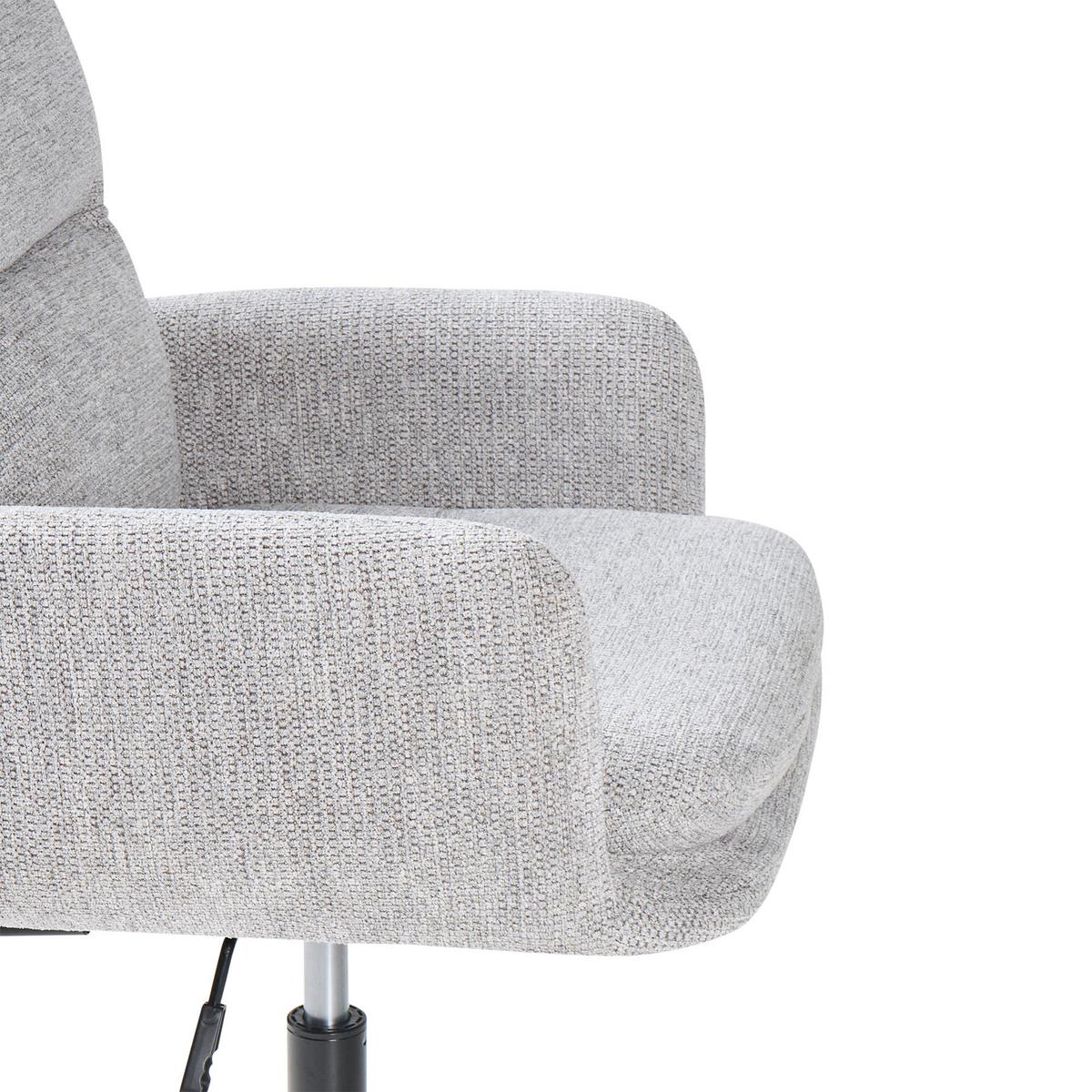 BÜROSTUHL Hellgrau Constantia - Hellgrau, Textil (58/86/58cm) - Beliani