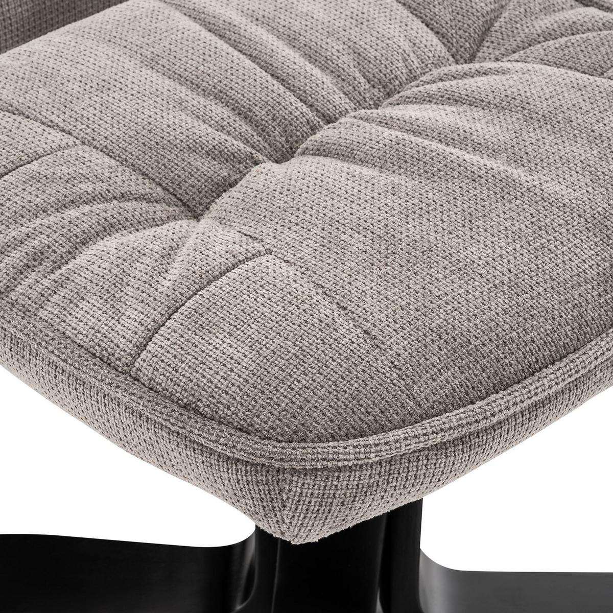 RELAXSESSEL CHARLY grau/schwarz - Schwarz/Grau, Textil (76/87/61cm) - IDIMEX