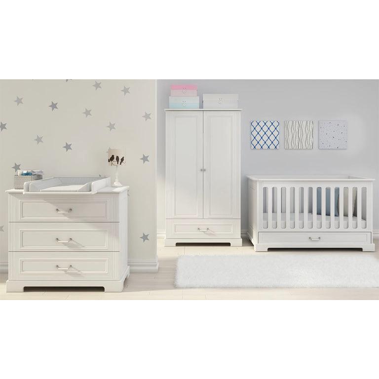 BABYZIMMER 3-teilig Weiß - Weiß, Holzwerkstoff (152/92/83cm) - Petits-meubles
