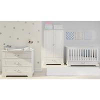 BABYZIMMER 3-teilig Weiß - Weiß, Holzwerkstoff (152/92/83cm) - Petits-meubles