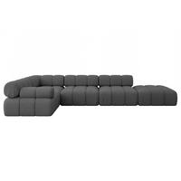 ECKSOFA modulares Sofa Felto-L2 - 380x190x70 cm Grau Bouclé - Grau, Holzwerkstoff/Textil (380/190cm) - ALTDECOR
