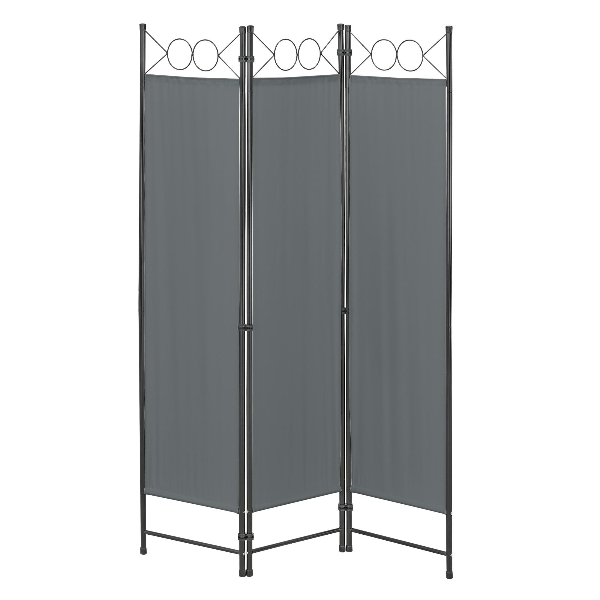 SICHTSCHUTZ Saragossa - Dunkelgrau, Textil/Metall (120/2cm) - [en.casa]