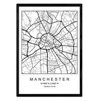 POSTER Manchester Nordischen Stil A3 Rahmenlos - Klar, Papier (29.7/5/42cm) - Nacnic
