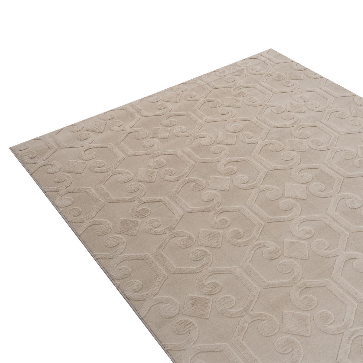 TEPPICH Beige 160/160 cm Gannett - Beige, Textil (160/160cm) - Beliani