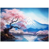 FOTOTAPETE Berge Aquarell Vlies Tapete Wohnzimmer 400x280 - Multicolor, Papier (400/280cm) - Wallarena