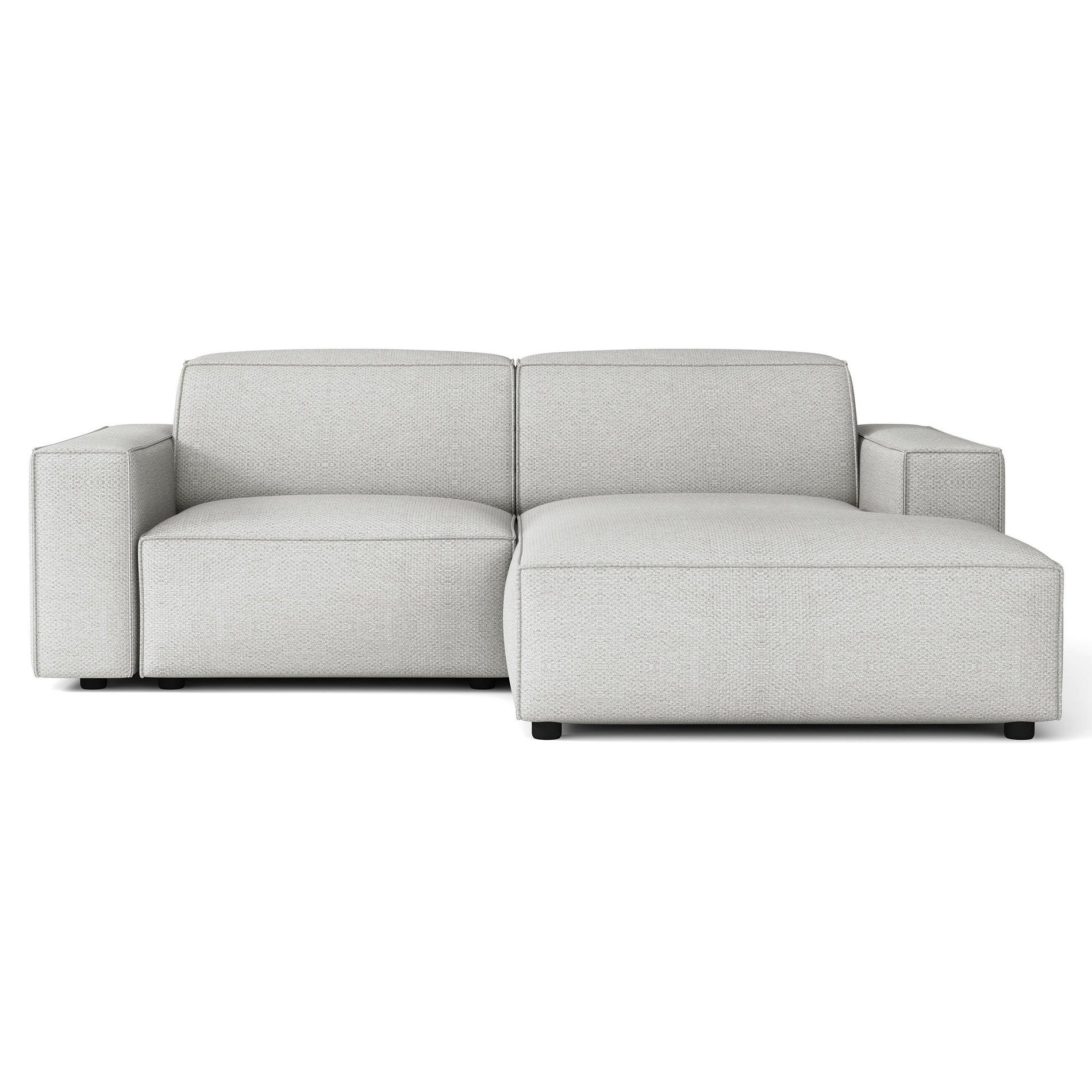 ECKSOFA Sellmo 210 cm - Hellgrau/Schwarz, Kunststoff/Textil (210/166cm) - Selsey