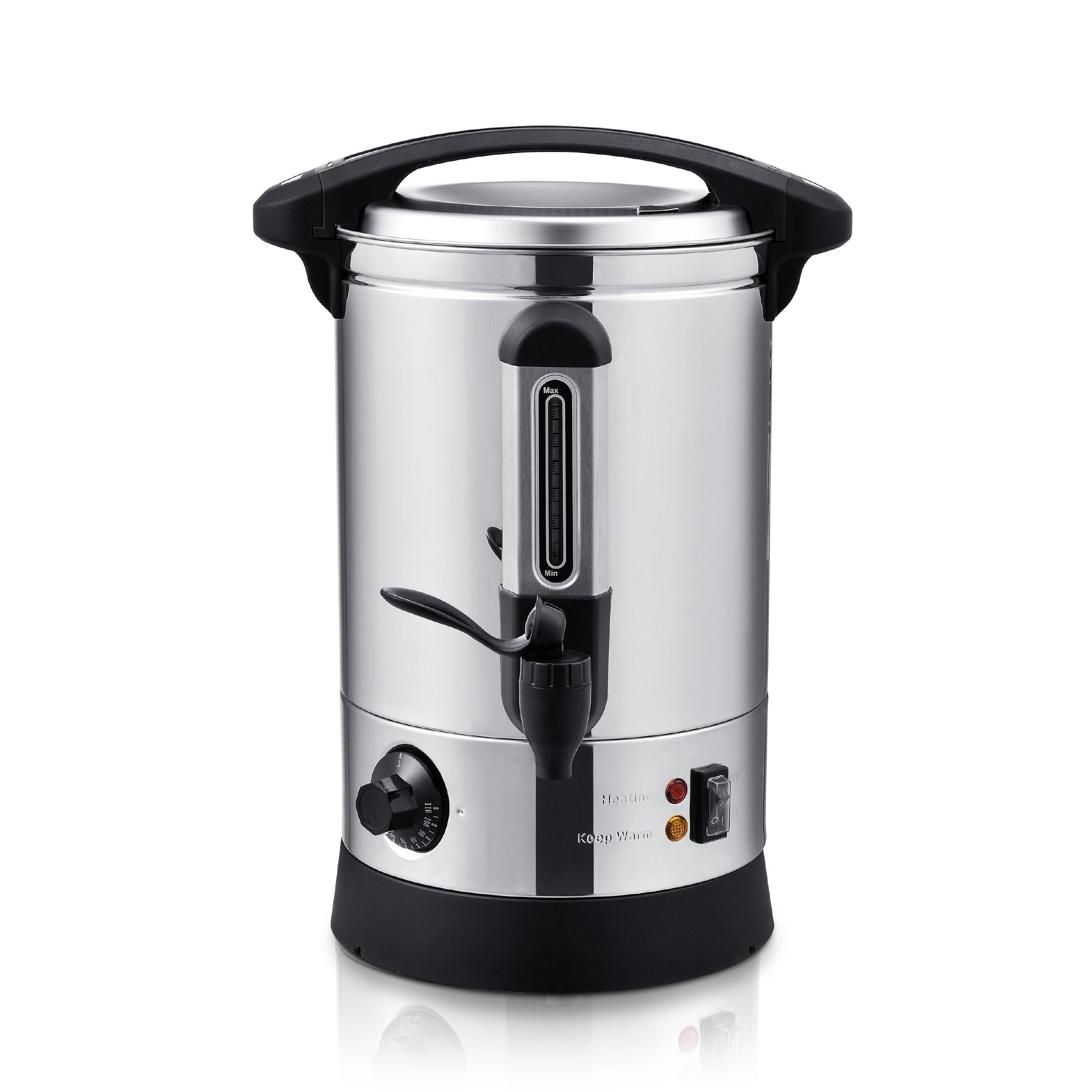 GLÜHWEINKOCHER Teramo 7 L - Silberfarben, Metall (30/42/23cm) - Juskys