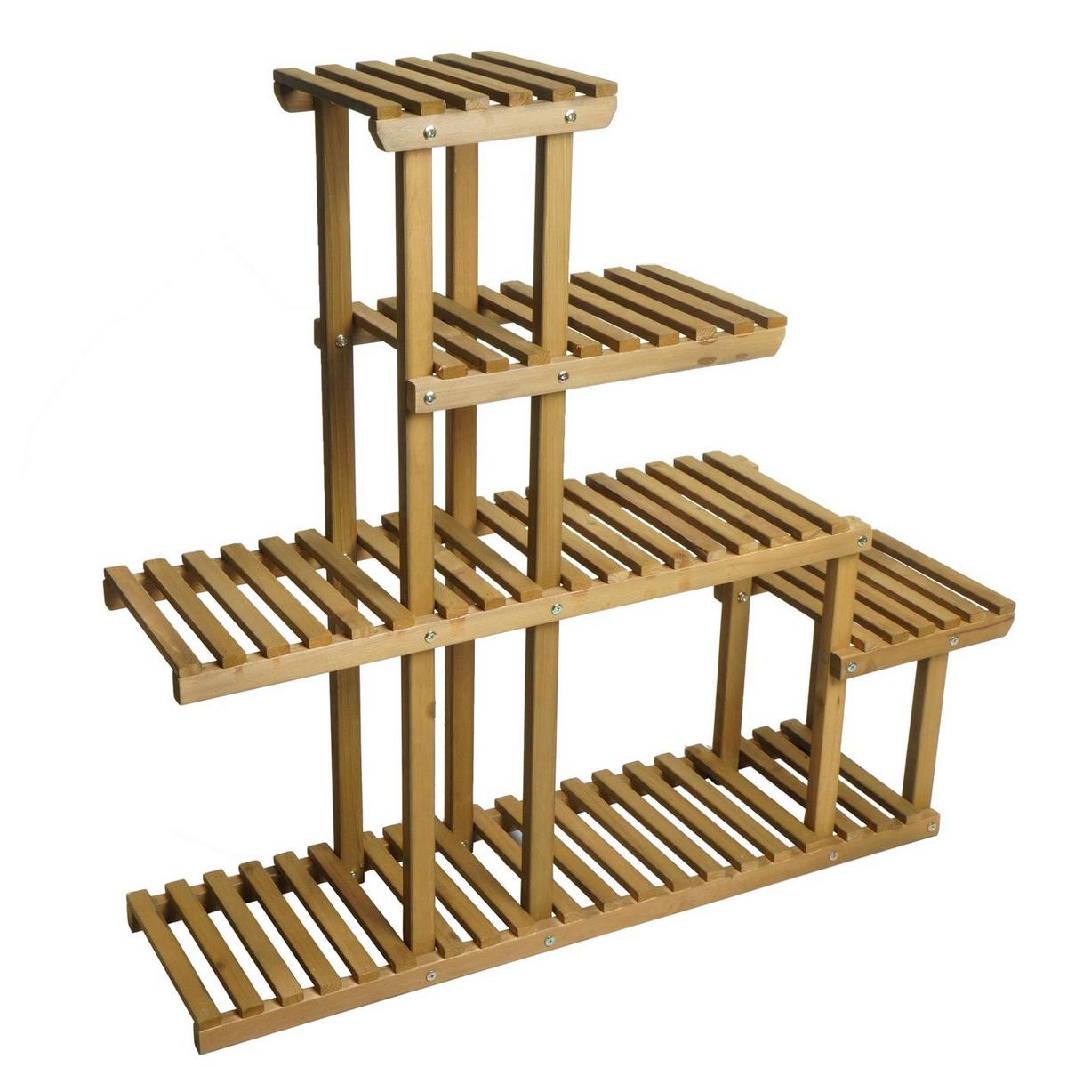PFLANZREGAL Braun - Braun, Holz (105/95/25cm) - MCW