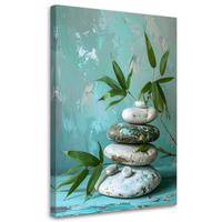 LEINWANDBILD Zen und Orientalisch 70x100cm - Türkis, Textil (70/100cm) - Feeby