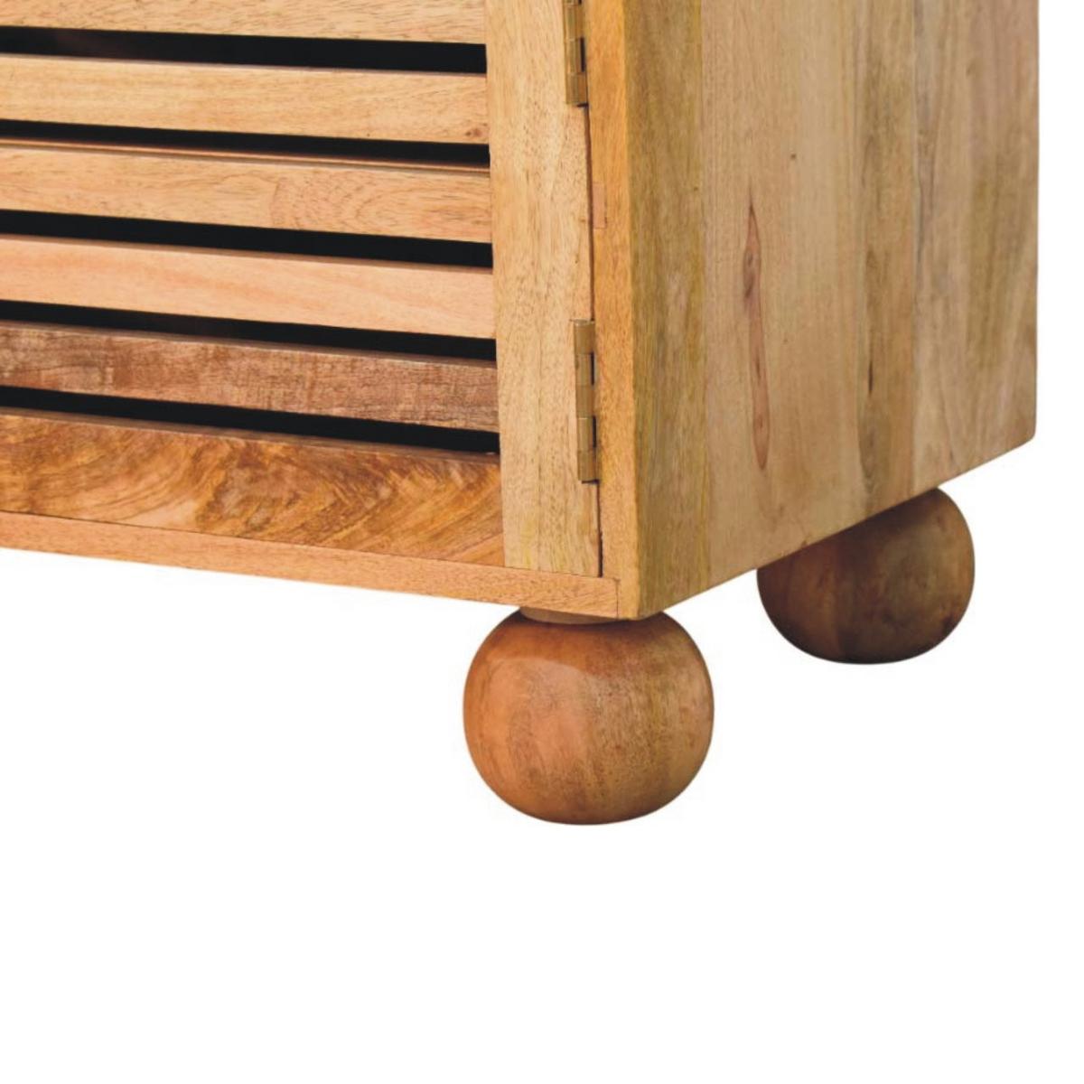REGAL mit Eichenoptik-Finish, 2 Schubladen, 4 Ablagen, 2 Türen, hellbraun. - Hellbraun, Leder/Holz (85/56/40cm) - Artisan Furniture