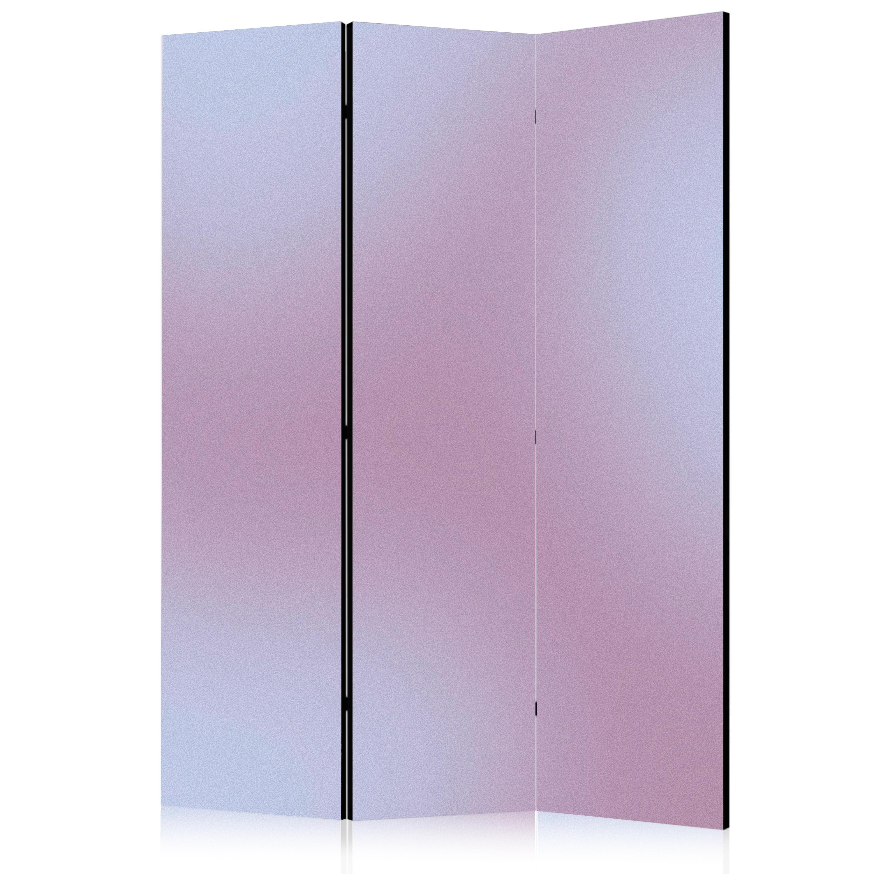 PARAVENT Einseitig Bedruckter 3-tlg 135x172 cm Komplexer Farbverlauf - Lila, Holz/Textil (135/172/3cm) - Muralo