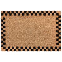 FUSSMATTE Beige/Schwarz 60/90 cm Kokosfasern Sagada - Beige, Textil (60/90cm) - Beliani