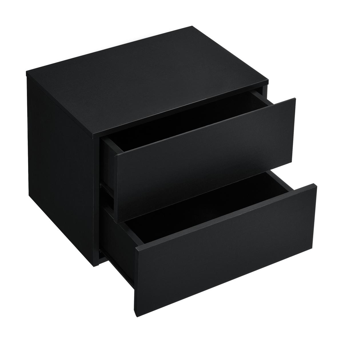 WANDREGAL Ampfing - Schwarz, Holzwerkstoff (40/30/29cm) - [en.casa]