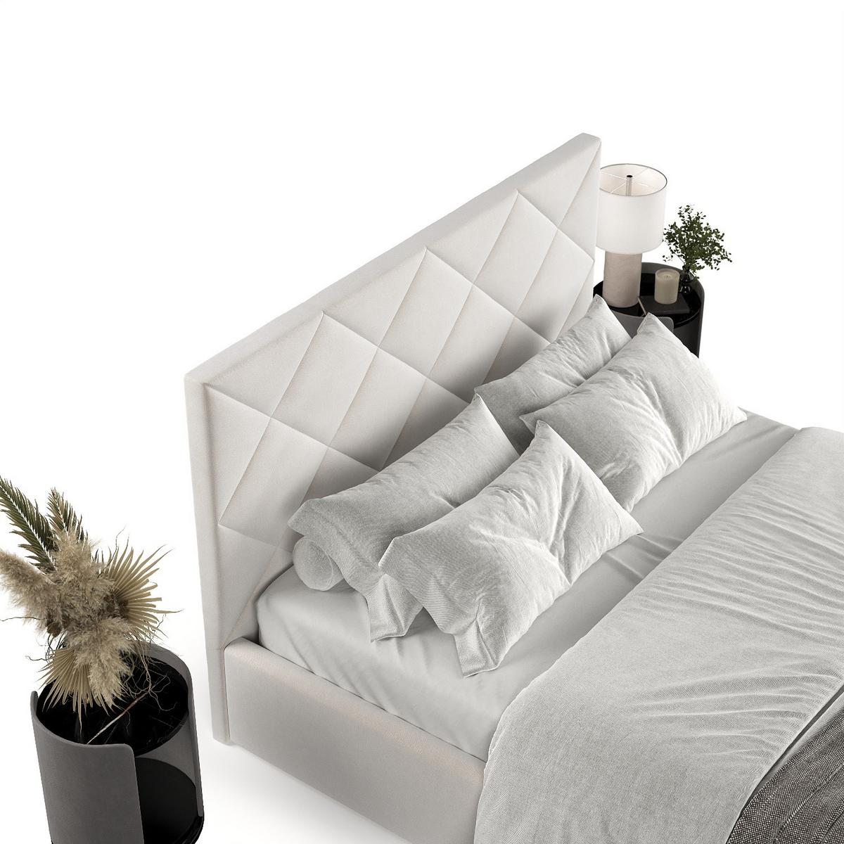 POLSTERBETT Torno 140/200 cm Creme im Paros Stoff - Creme/Schwarz, Holz/Holzwerkstoff (140/200cm) - AltaBeds