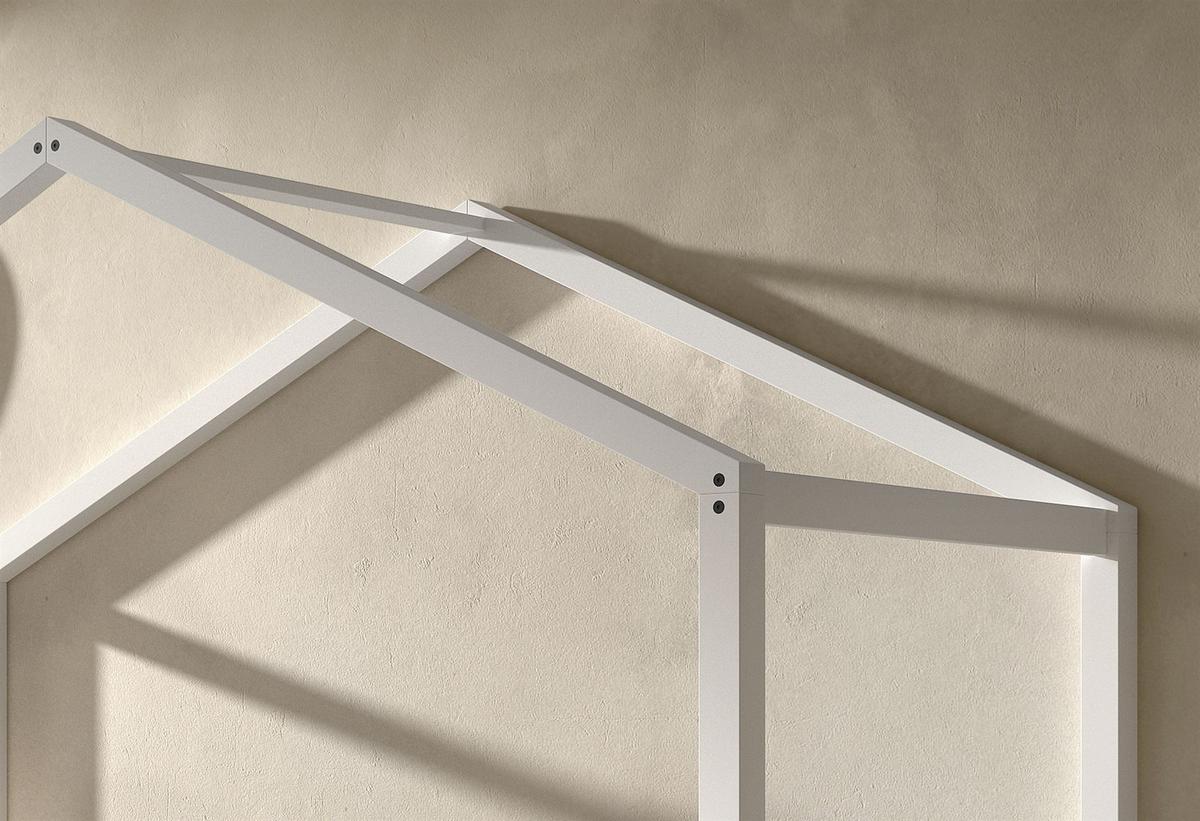 HAUSBETT 90x200 Keeley Buche Weiß Holz Schublade Komfort Stabil Design - Weiß, Holz (90/200cm) - 58aufmkessel