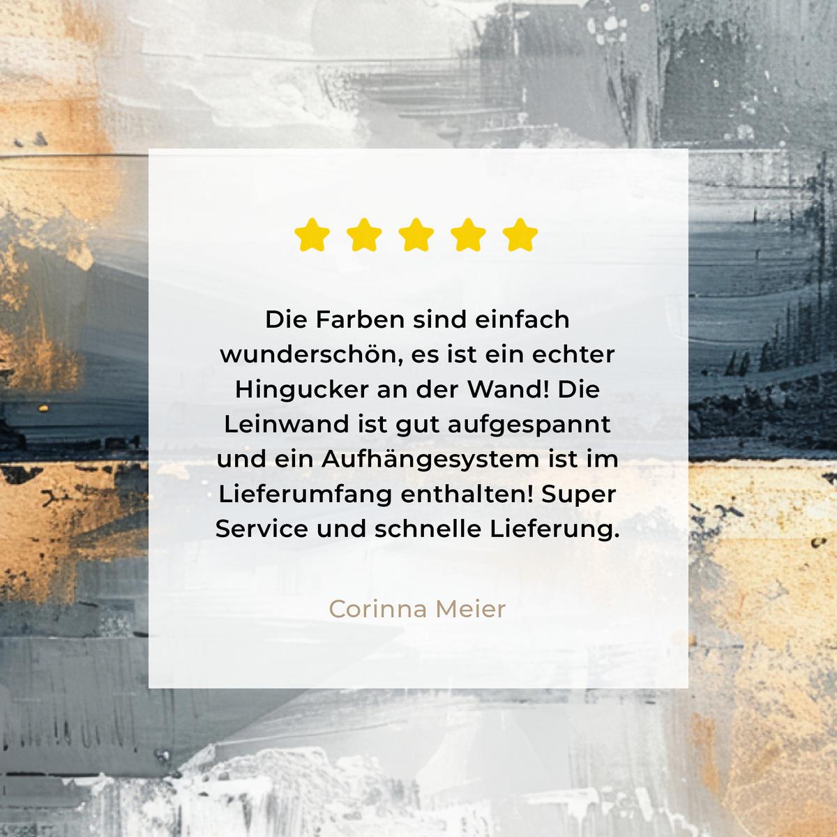 LEINWANDBILD Kunst - Grau - Gold - Abstrakt Wandbilder 80x60 cm - Dunkelgrau, Textil (80/60cm) - MuchoWow