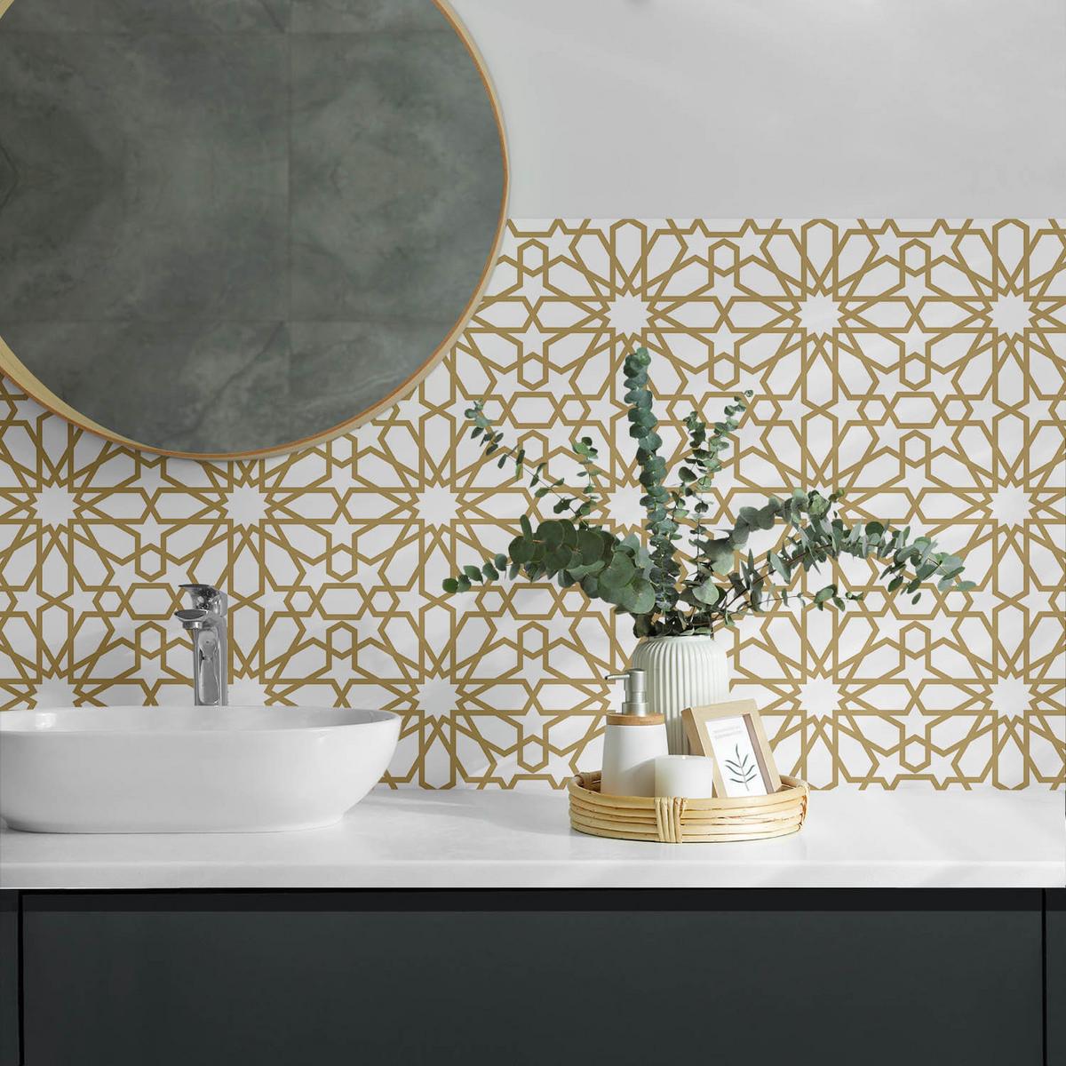 WANDPANEEL 120x60 cm selbstklebend Zahira - Sandfarben, Kunststoff (60/1.6/120cm) - Wallfluent