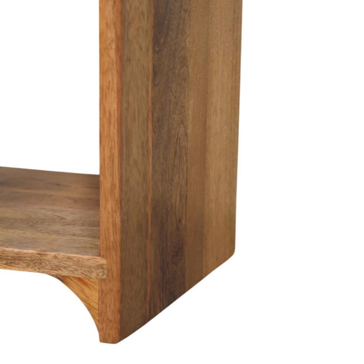 NACHTTISCH Massivholz Newton Mini Oak-ish, 1 Schublade und Offenes Regal, Beige - Eichefarben/Beige, Mangoholz/Holz (30/40/30cm) - Artisan Furniture