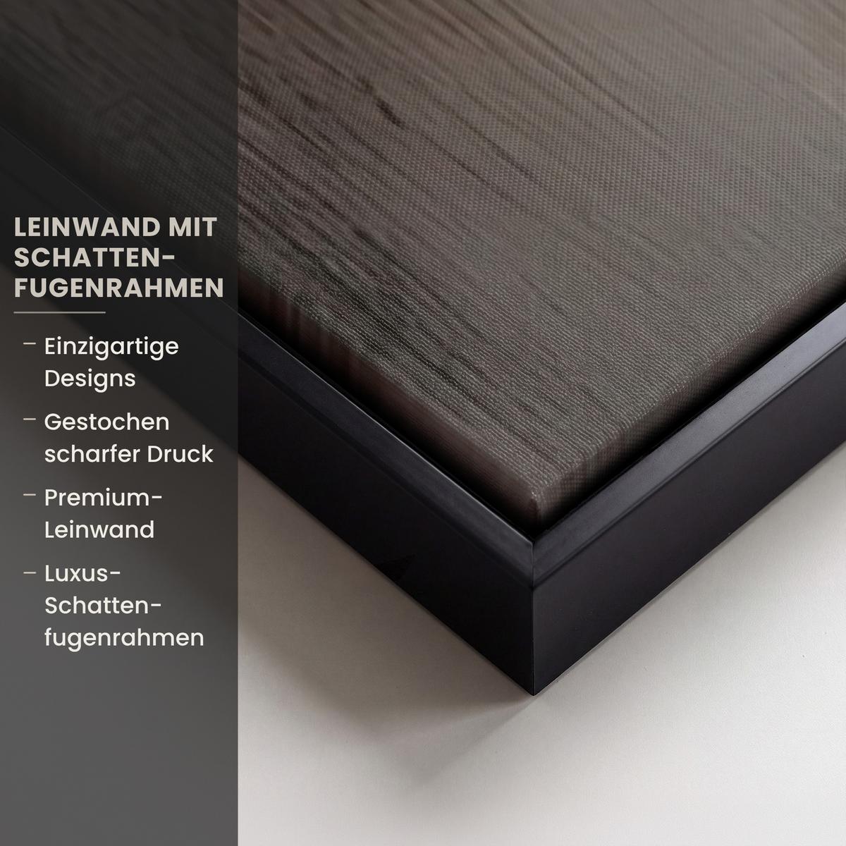 LEINWAND Bilder mit Rahmen - Farbe - Abstrakt - Beige - Kunst - 90x140 - Greige, Textil (90/140cm) - MuchoWow