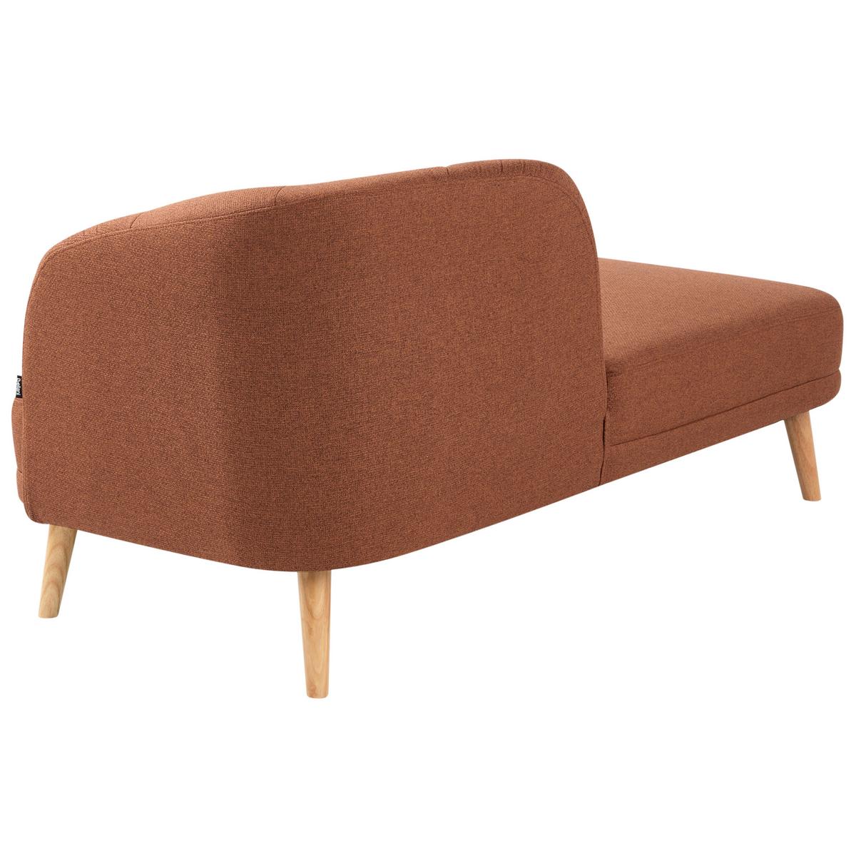 CHAISELONGUE-RECHTSSEITIGE Stoff Goldbraun Tanlay - Goldfarben/Braun, Textil (74/78/153cm) - Beliani