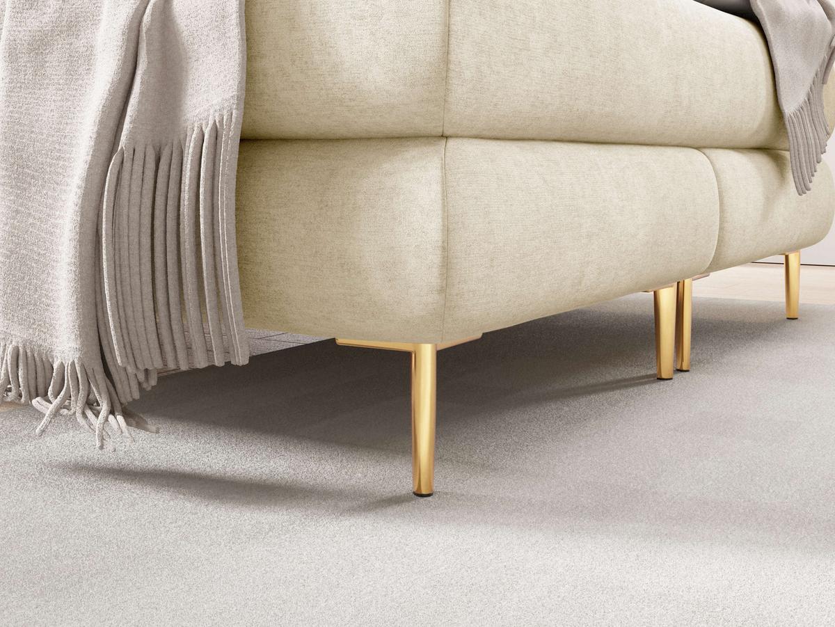 BOXBETT Amaretto - H3 - Dunkelgrau/Goldfarben, Holz/Textil (140/200cm) - MIRJAN24