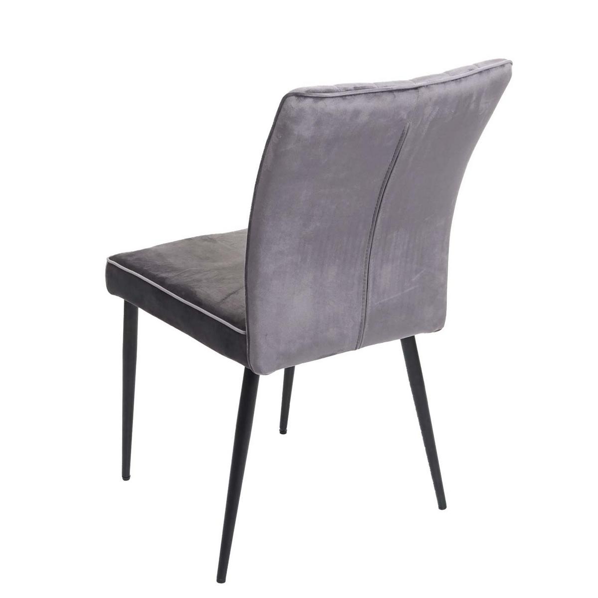 ESSZIMMERSTUHL Grau 2er-Set - Dunkelgrau/Grau, Textil (50/88/64cm) - MCW