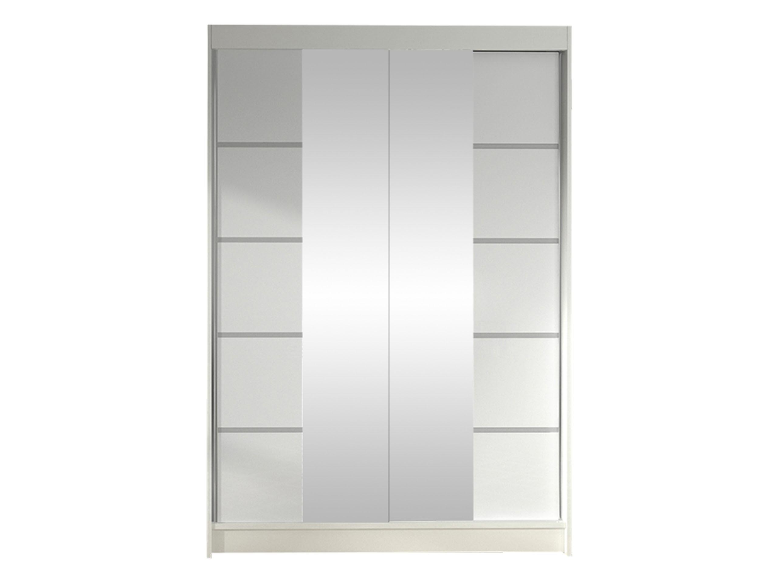 SCHWEBETÜRENSCHRANK Lino V - Weiß, Holzwerkstoff/Metall (120/200/58cm) - MIRJAN24