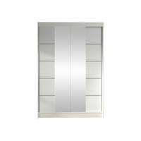 SCHWEBETÜRENSCHRANK Lino V - Weiß, Holzwerkstoff/Metall (120/200/58cm) - MIRJAN24
